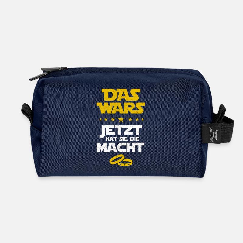 Junggesellenabschied! JGA! Bräutigam! - Recycelte Kulturtasche - Navy