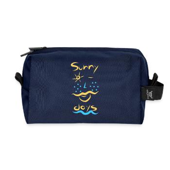 Sonnige Tage - Recycelte Kulturtasche - Navy - Vorne
