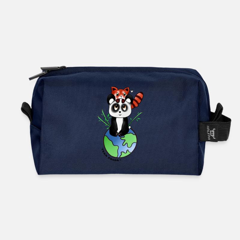 Team Panda - Recycelte Kulturtasche - Navy