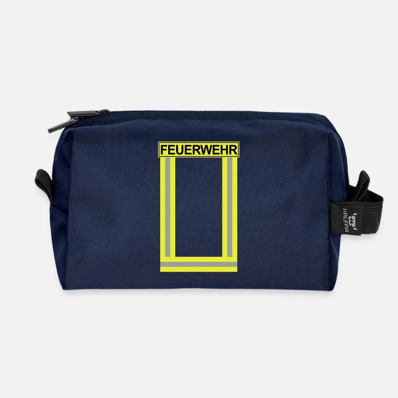 Feuerwehr-Neon - Recycelte Kulturtasche - Navy
