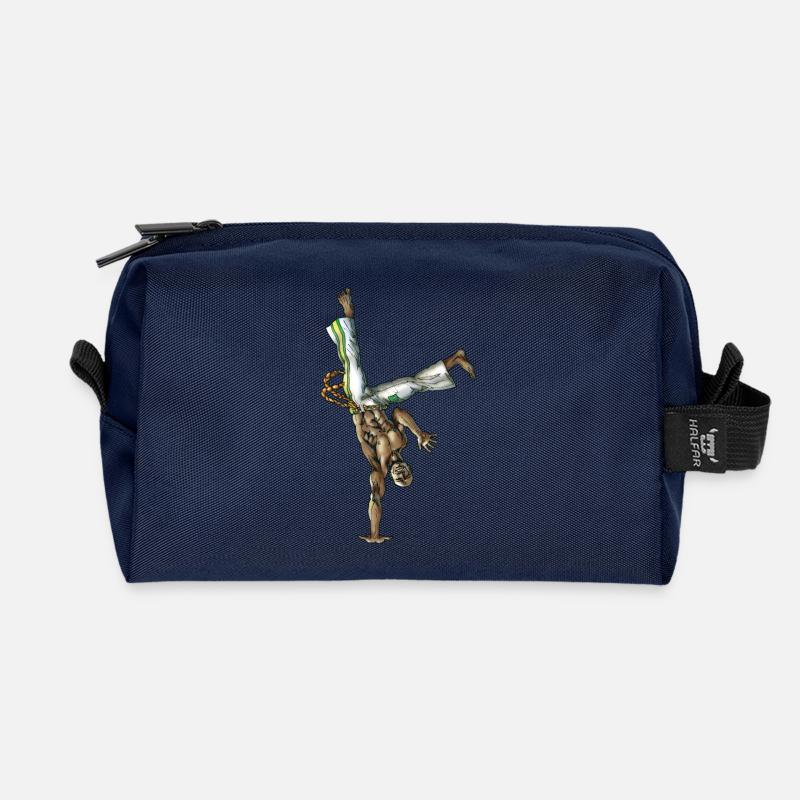 Capoeira - Recycled Toiletry Zip Bag - navy