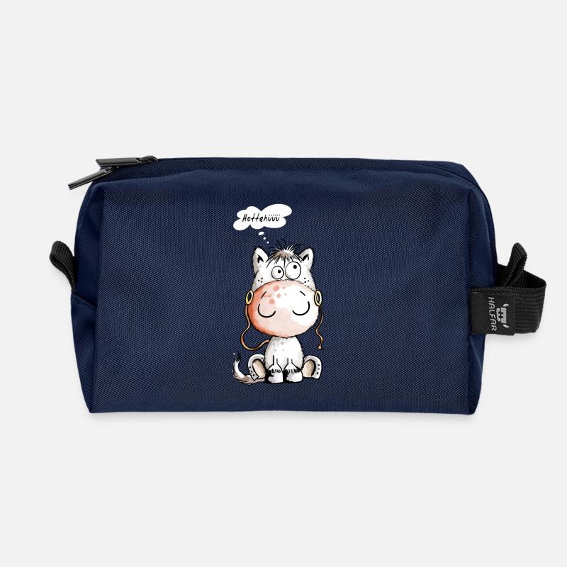 Knuffiges Hottehüüü Pferdchen - Pferd - Comic - Recycelte Kulturtasche - Navy
