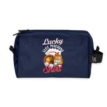 lucky slot machine Motive Design - Recycled Toiletry Zip Bag - navy - Front