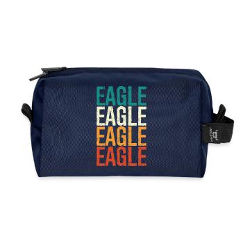 Eagle Vintage - Recycled Toiletry Zip Bag - navy - Front