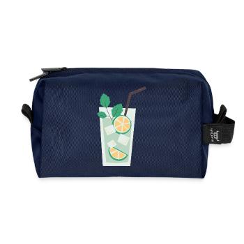 Summer Drink - Recycelte Kulturtasche - Navy - Vorne