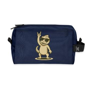 Allez-y, caméléon ! - Trousse de toilette en tissu recyclé - marine - Devant