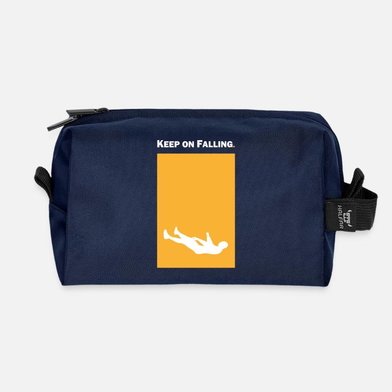 Keep on Falling - Recycled Toiletry Zip Bag - navy