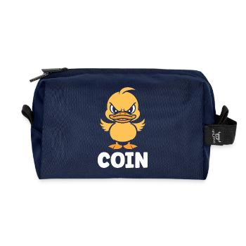 Furious Duckling Coin - Recycled Toiletry Zip Bag - navy - Front