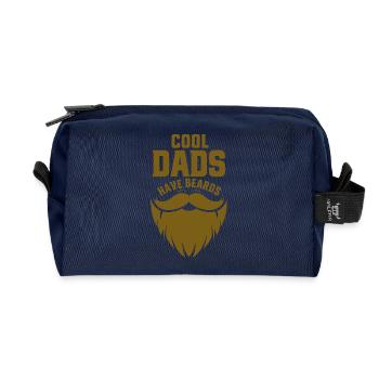 Cool Dads Have Beards - Recycelte Kulturtasche - Navy - Vorne