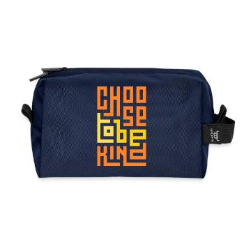 Wähle es, freundlich zu sein - Recycelte Kulturtasche - Navy - Vorne