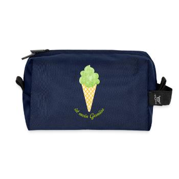 Eis Gemüse Veganer Eiscreme Sommer coole Sprüche - Recycelte Kulturtasche - Navy - Vorne