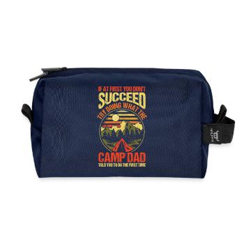 Camping Bonfire Camp Life Forest Camper - Recycled Toiletry Zip Bag - navy - Front