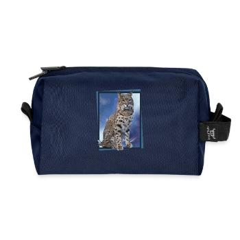 Luchs - Recycelte Kulturtasche - Navy - Vorne