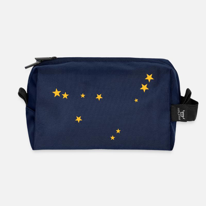 Steinbock Sternbild - Recycelte Kulturtasche - Navy