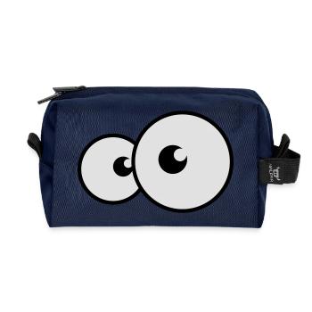 augen - Recycelte Kulturtasche - Navy - Vorne