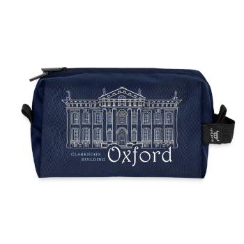 Oxford, Handzeichnung Clarendon-Gebäude, England - Recycelte Kulturtasche - Navy - Vorne