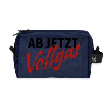 From now on full throttle - good intentions - Recycled Toiletry Zip Bag - navy - Front