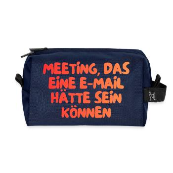 dieses Meeting hätte eine E-Mail sein können - Recycelte Kulturtasche - Navy - Vorne