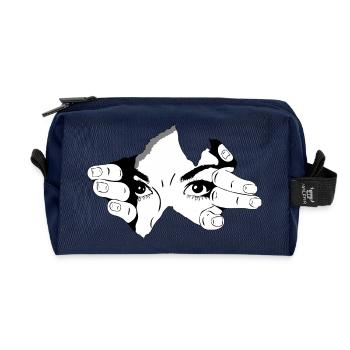 Yeux Fouillants Grunge alternatif inquiétant - Trousse de toilette en tissu recyclé - marine - Devant