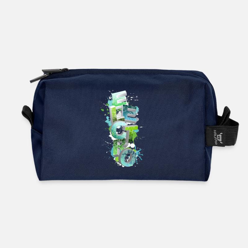 ELECTRO - Recycled Toiletry Zip Bag - navy