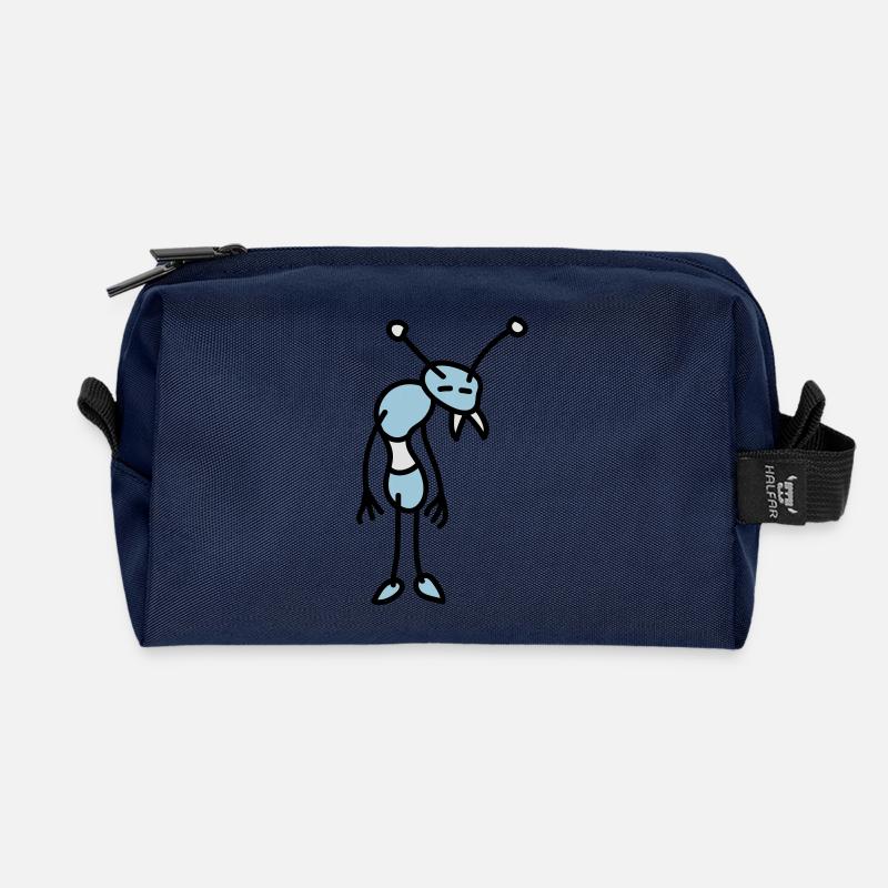 sad_bug_3c - Recycelte Kulturtasche - Navy