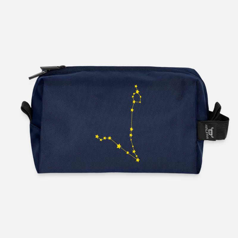 Sternzeichen Fisch - Recycelte Kulturtasche - Navy