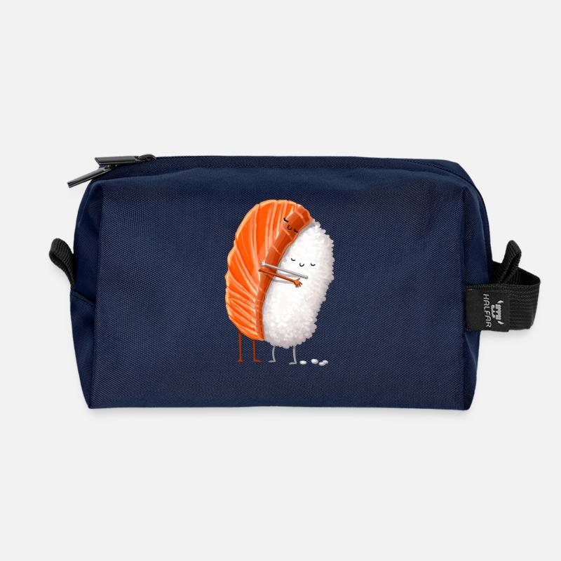 Sushi Umarmung - Recycelte Kulturtasche - Navy