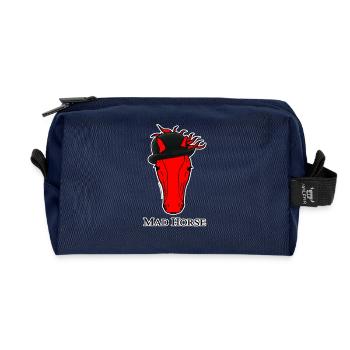 Logo Mad Horse - Recycled Toiletry Zip Bag - navy - Front