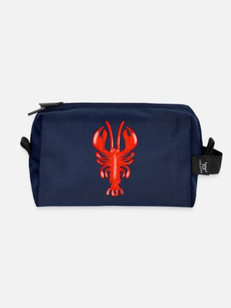 MEERESFRÜCHTE HUMMER - Recycelte Kulturtasche - Navy