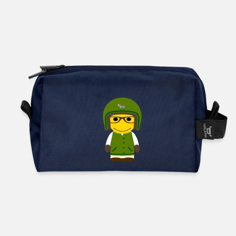 GEEKLEY Biker "College-Junge" - Recycelte Kulturtasche - Navy