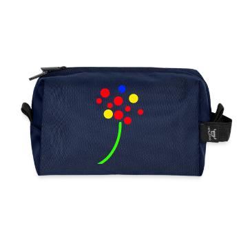 Konfetti Neon Blumenstrauß - Recycelte Kulturtasche - Navy - Vorne