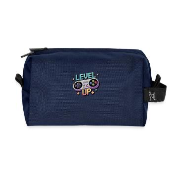 Level Up – Gaming Controller - Recycled Toiletry Zip Bag - navy - Front