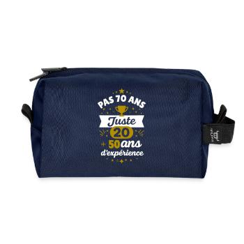 Cadeau d’anniversaire 70 ans Anniversaire Humour - Trousse de toilette en tissu recyclé - marine - Devant