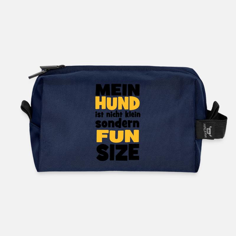 Hund - Recycelte Kulturtasche - Navy