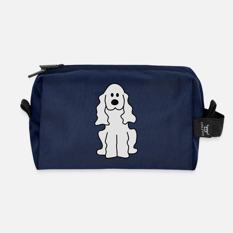 Cocker Spaniel - Recycelte Kulturtasche - Navy