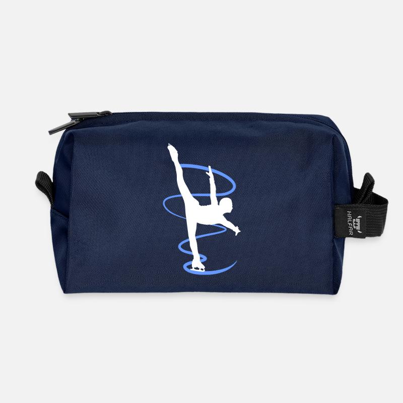 Eiskunstlauf Schlittschuhlauf Eis Figuren Tanz - Recycelte Kulturtasche - Navy