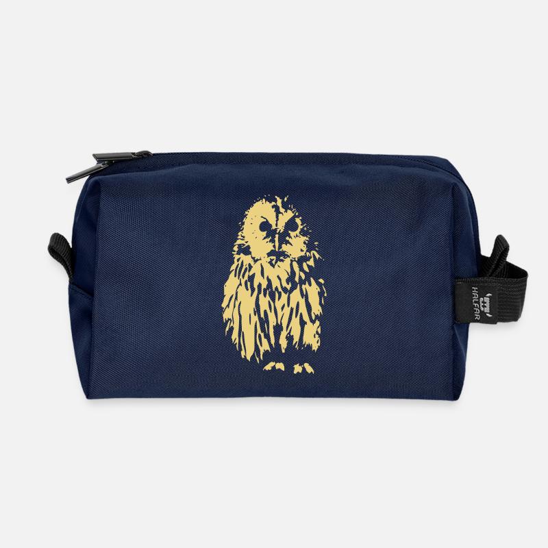 Schneeeule, Vektor - Recycelte Kulturtasche - Navy