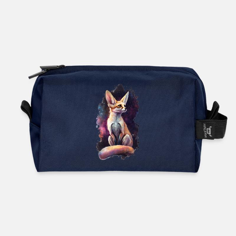 Fennek Fuchs mit Galaxy - Recycelte Kulturtasche - Navy