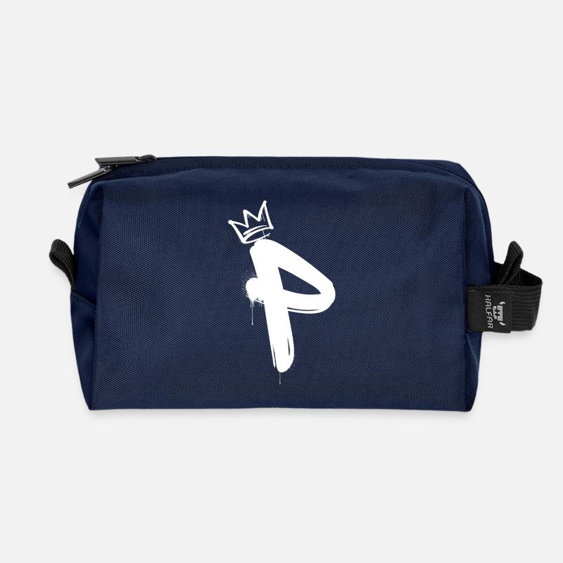 P - Recycled Toiletry Zip Bag - navy