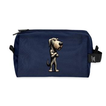 Irischer Wolfshund Wolfshundbesitzer Wolfshundfan - Recycelte Kulturtasche - Navy - Vorne