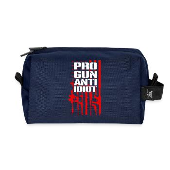 Pro-Waffen, Anti-Idiot - Recycelte Kulturtasche - Navy - Vorne