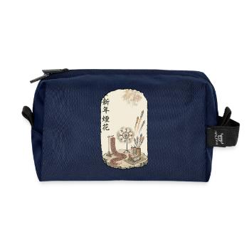 Chinese Pyro Fireworks New Year's Eve - Recycled Toiletry Zip Bag - navy - Front