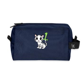 Zahl 1 Nummer Eins - Tiger Motiv - Recycelte Kulturtasche - Navy - Vorne