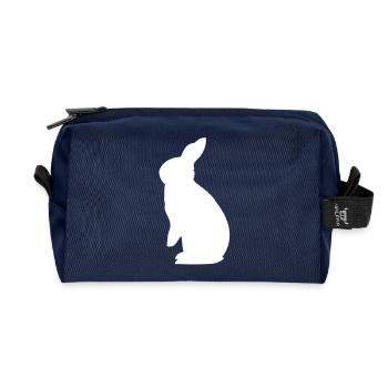 Rex rabbit rabbit bunny breed long-eared rodents - Recycled Toiletry Zip Bag - navy - Front