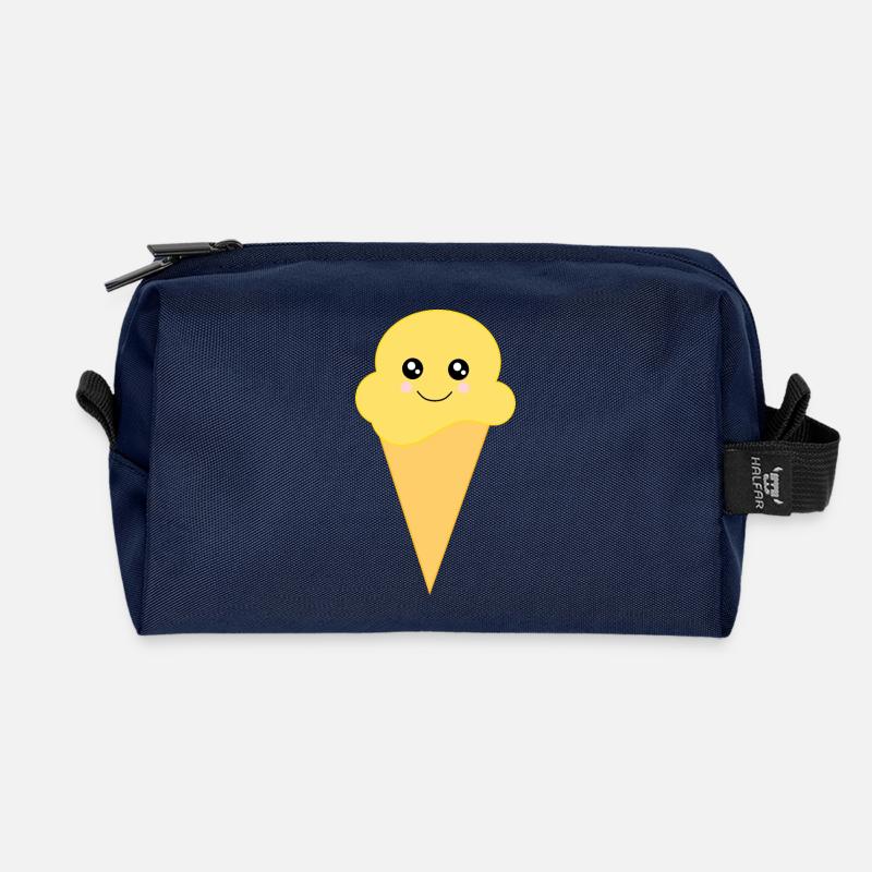 Kawaii Eis Kawaii Vanille Kawaii Eiscreme - Recycelte Kulturtasche - Navy