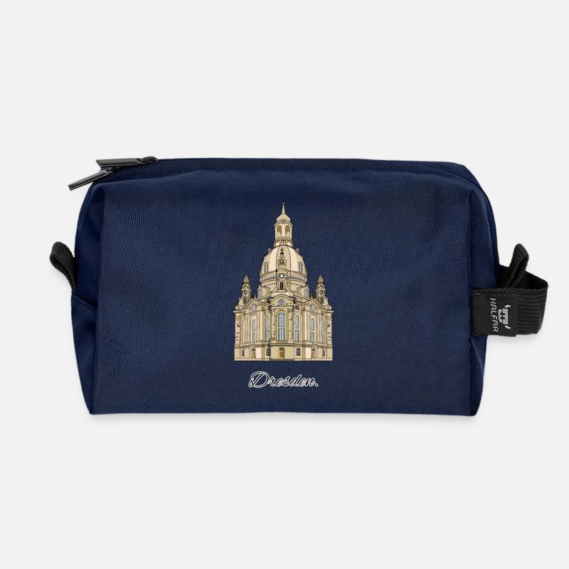Frauenkirche // Dresden // Illustration - Recycelte Kulturtasche - Navy