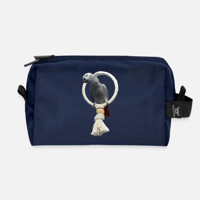 Papagei - Recycelte Kulturtasche - Navy