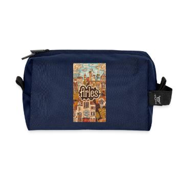 Arles Stadtbild Traumlandschaft - Recycelte Kulturtasche - Navy - Vorne