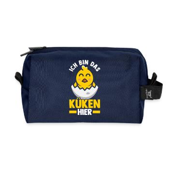 Éleveur de poulets Éleveur de ferme poussins - Trousse de toilette en tissu recyclé - marine - Devant