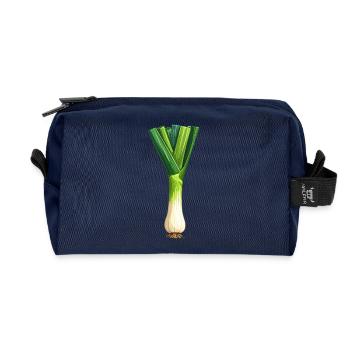 Leeks / Leeks - Recycled Toiletry Zip Bag - navy - Front